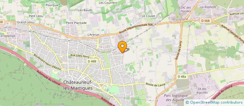 localisation de l'entreprise MONSIEUR CHRISTOPHE TERRAILLON  CHATEAUNEUF-LES-MARTIGUES