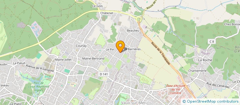 localisation de l'entreprise MONSIEUR CHRISTOPHE THENAUD  SAINT-PALAIS-SUR-MER