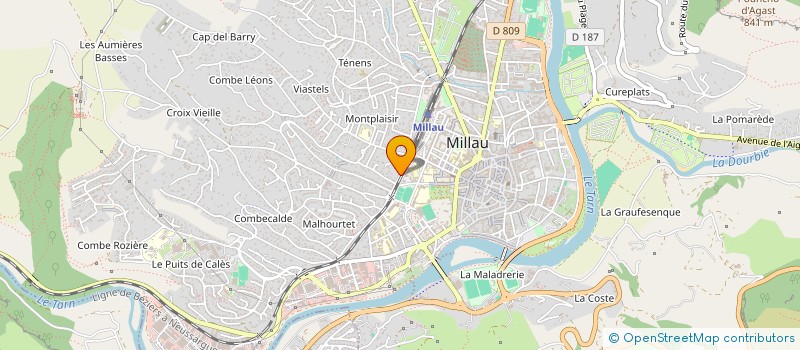 localisation de l'entreprise MONSIEUR CHRISTOPHE THIBAUT  MILLAU