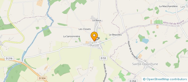 localisation de l'entreprise MONSIEUR CHRISTOPHE THIERRY à DURCET