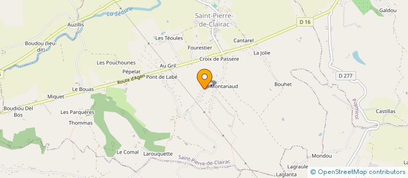 localisation de l'entreprise MONSIEUR CHRISTOPHE THOURON  SAINT-PIERRE-DE-CLAIRAC