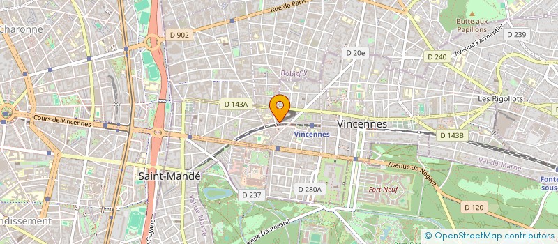 localisation de l'entreprise MONSIEUR CHRISTOPHE TINEVEZ à VINCENNES