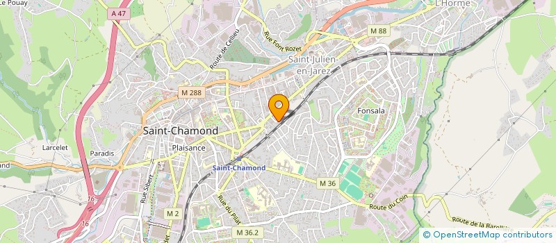 localisation de l'entreprise MONSIEUR CHRISTOPHE TOURNIER  SAINT-CHAMOND