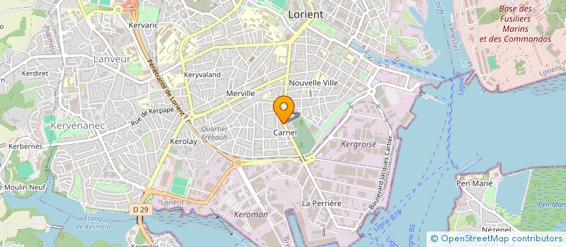 localisation de l'entreprise MONSIEUR CHRISTOPHE TOUZARD  LORIENT