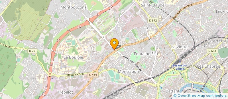 localisation de l'entreprise MONSIEUR CHRISTOPHE VALENTIN  BESANCON