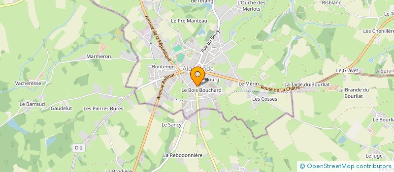 localisation de l'entreprise MONSIEUR CHRISTOPHE YVERNAULT à AIGURANDE