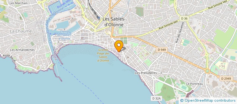 localisation de l'entreprise MONSIEUR CHRISTOPHER BABINOT à LES SABLES D'OLONNE
