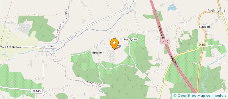 localisation de l'entreprise MONSIEUR CHRISTOPHER BRUTY  MIRAMBEAU