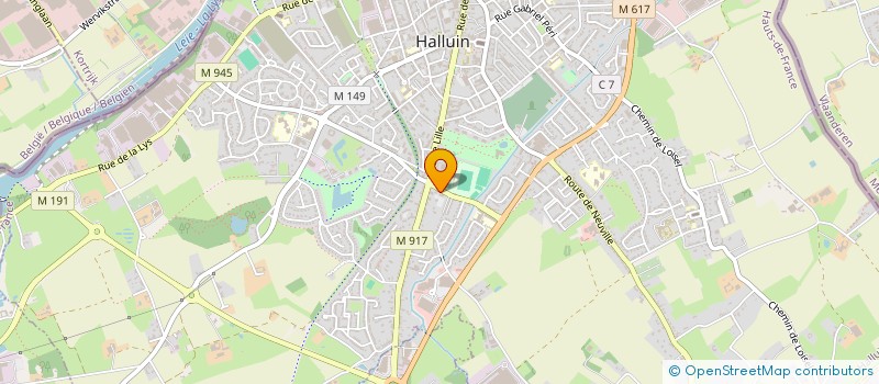 localisation de l'entreprise MONSIEUR CHRISTOPHER CALONNE  HALLUIN