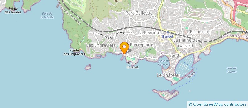 localisation de l'entreprise MONSIEUR CHRISTOPHER CHAMARD  BANDOL