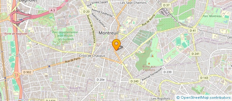 localisation de l'entreprise MONSIEUR CHRISTOPHER DA CUNHA à MONTREUIL