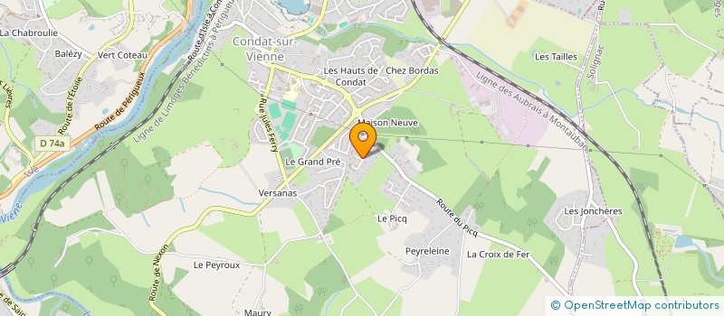 localisation de l'entreprise MONSIEUR CHRISTOPHER FAYE  CONDAT-SUR-VIENNE