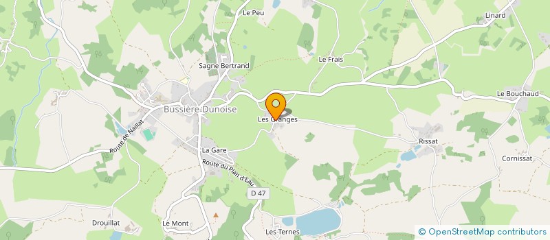 localisation de l'entreprise MONSIEUR CHRISTOPHER GRAND à BUSSIERE-DUNOISE