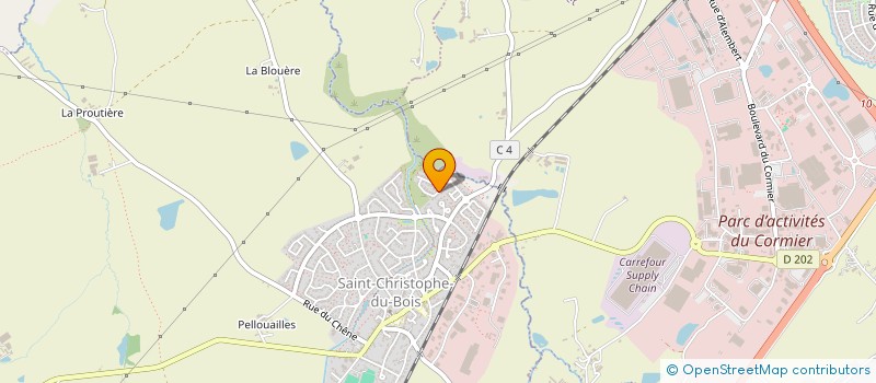 localisation de l'entreprise MONSIEUR CHRISTOPHER JOURDAINE  SAINT-CHRISTOPHE-DU-BOIS