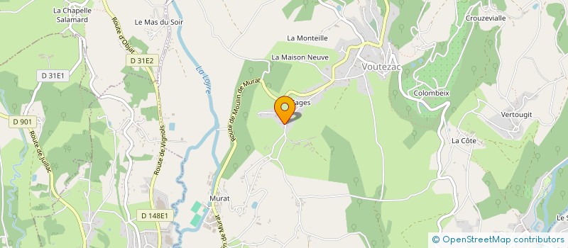 localisation de l'entreprise MONSIEUR CHRISTOPHER LACHAUX  VOUTEZAC