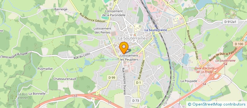 localisation de l'entreprise MONSIEUR CHRISTOPHER VASSEUR à LA SOUTERRAINE