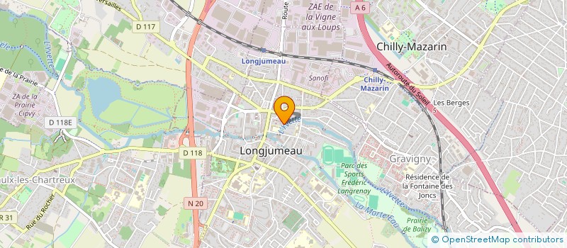localisation de l'entreprise MONSIEUR CHRYSTEL DRONET à LONGJUMEAU