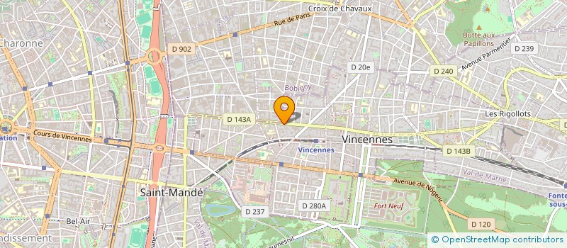 localisation de l'entreprise MONSIEUR CLAUBA KOUAKOU  VINCENNES