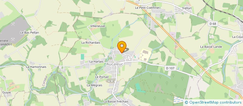 localisation de l'entreprise MONSIEUR CLAUDE ADAM  AUCALEUC