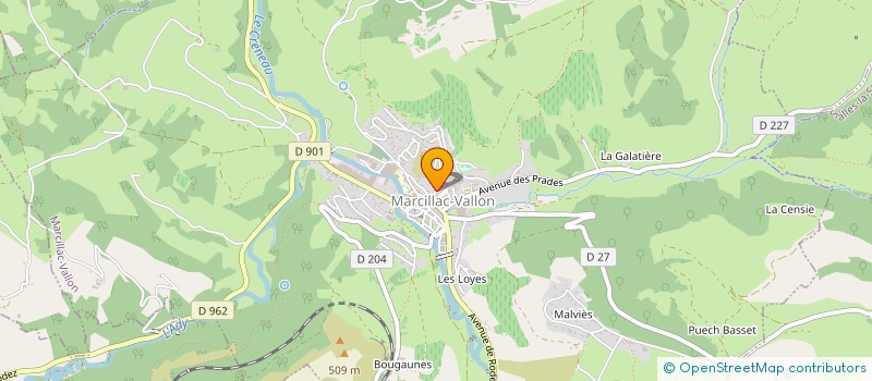 localisation de l'entreprise MONSIEUR CLAUDE ALBOUY  MARCILLAC-VALLON