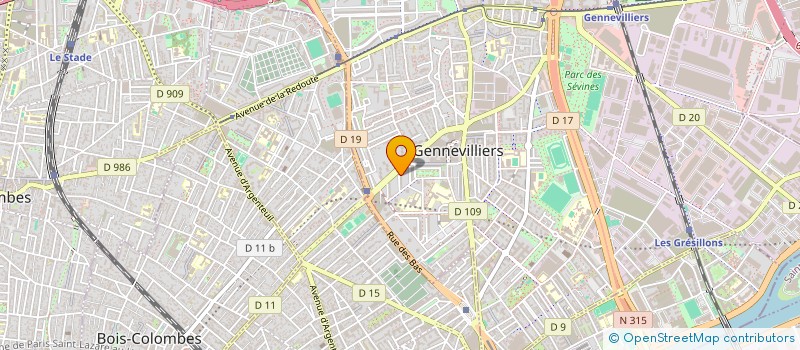 localisation de l'entreprise MONSIEUR CLAUDE ANGUY à GENNEVILLIERS