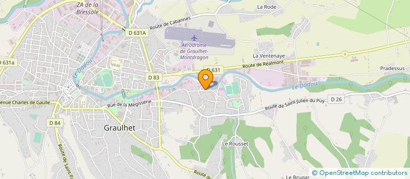 localisation de l'entreprise MONSIEUR CLAUDE ARCHELON  GRAULHET