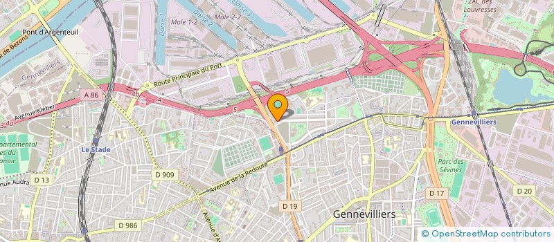 localisation de l'entreprise MONSIEUR CLAUDE ARGANS  GENNEVILLIERS