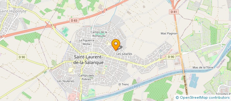 localisation de l'entreprise MONSIEUR CLAUDE ARMANGAU à SAINT-LAURENT-DE-LA-SALANQUE