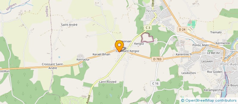 localisation de l'entreprise MONSIEUR CLAUDE ARNOLD  PONT-AVEN