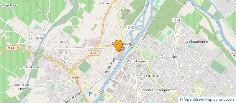 localisation de l'entreprise MONSIEUR CLAUDE AUFFRET à COGNAC