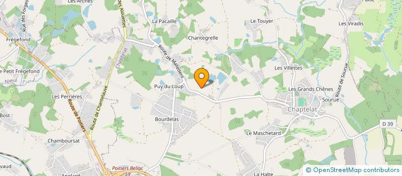 localisation de l'entreprise MONSIEUR CLAUDE AYMARD à CHAPTELAT