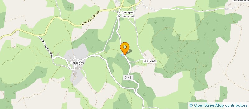 localisation de l'entreprise MONSIEUR CLAUDE BADAROUX  LA CANOURGUE