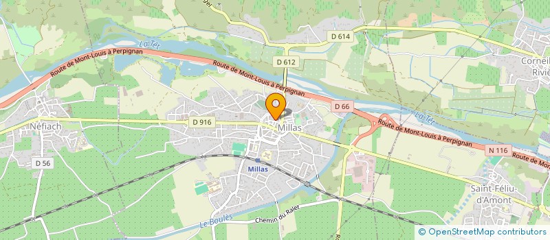 localisation de l'entreprise MONSIEUR CLAUDE BALAGUER  MILLAS