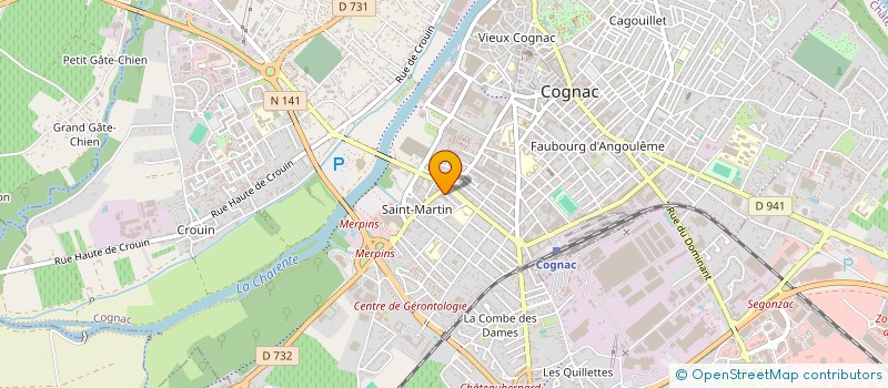 localisation de l'entreprise MONSIEUR CLAUDE BARDY à COGNAC