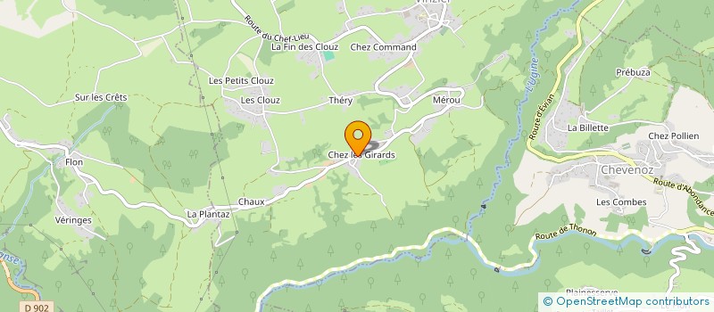 localisation de l'entreprise MONSIEUR CLAUDE BAUD à VINZIER