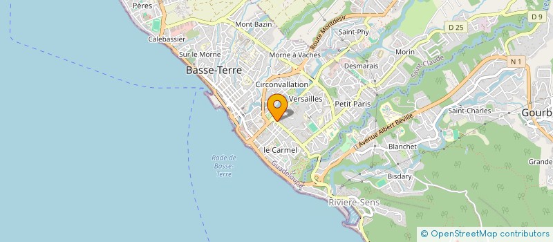 localisation de l'entreprise MONSIEUR CLAUDE BEAUGENDRE  BASSE-TERRE