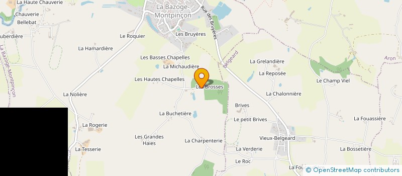 localisation de l'entreprise MONSIEUR CLAUDE BEDOUET  LA BAZOGE-MONTPINCON