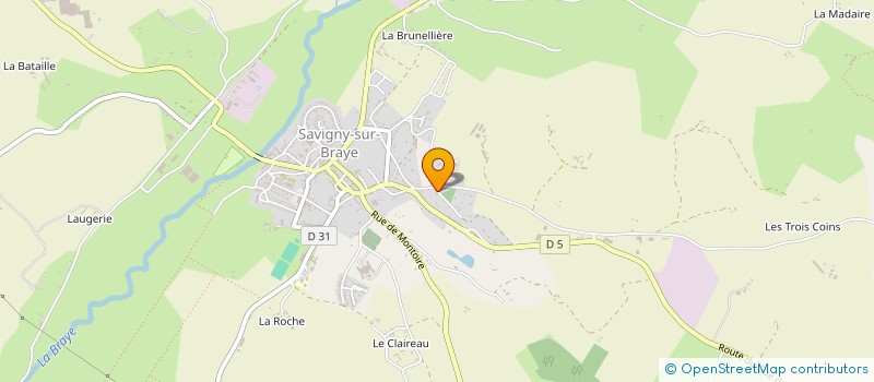 localisation de l'entreprise MONSIEUR CLAUDE BELLANGER  SAVIGNY-SUR-BRAYE