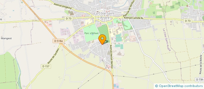 localisation de l'entreprise MONSIEUR CLAUDE BENARD  LA COTE-SAINT-ANDRE