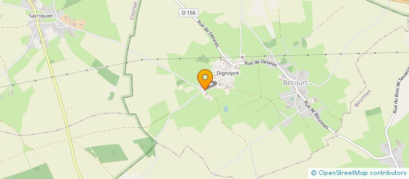 localisation de l'entreprise MONSIEUR CLAUDE BERNARD  BECOURT