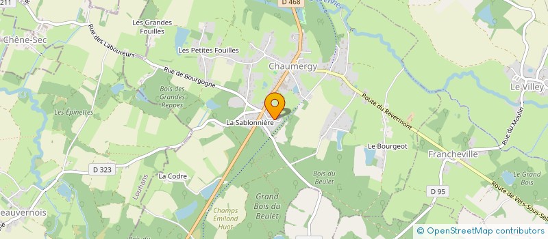 localisation de l'entreprise MONSIEUR CLAUDE BERNARD  CHAUMERGY