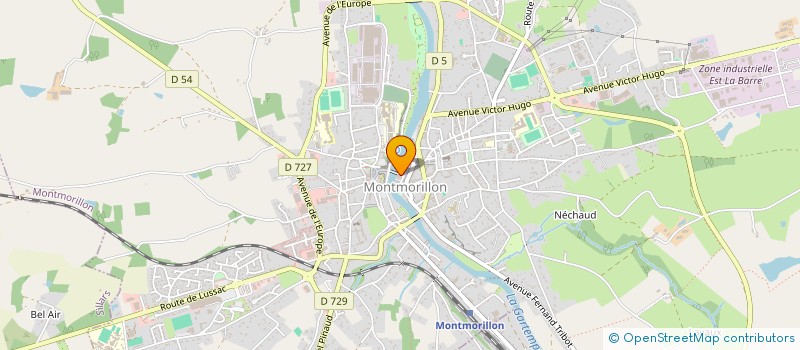 localisation de l'entreprise MONSIEUR CLAUDE BERTHAUT à MONTMORILLON