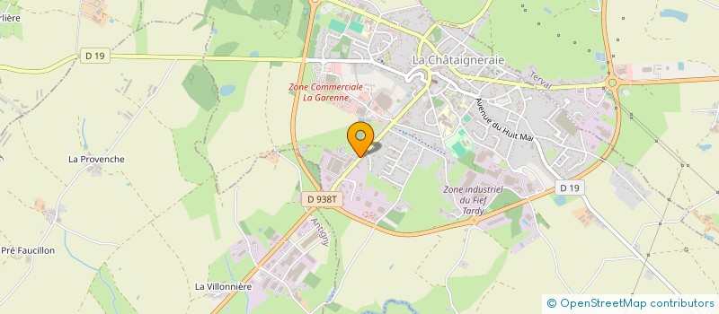 localisation de l'entreprise MONSIEUR CLAUDE BETARD  LA CHATAIGNERAIE