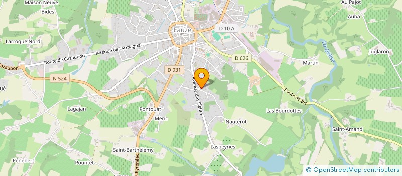 localisation de l'entreprise MONSIEUR CLAUDE BIE à EAUZE