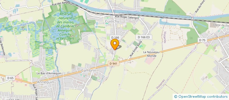 localisation de l'entreprise MONSIEUR CLAUDE BIENCOURT à CUINCHY