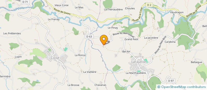 localisation de l'entreprise MONSIEUR CLAUDE BISSARDON  LARAJASSE