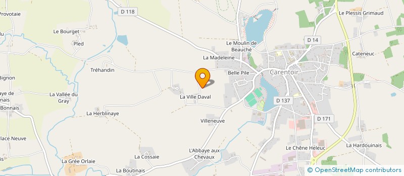 localisation de l'entreprise MONSIEUR CLAUDE BITON à CARENTOIR