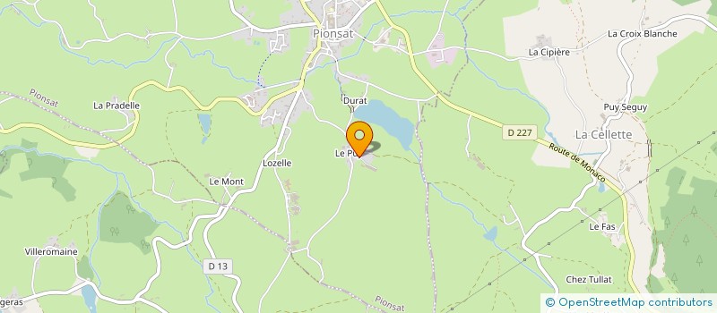 localisation de l'entreprise MONSIEUR CLAUDE BLANCHONNET  PIONSAT