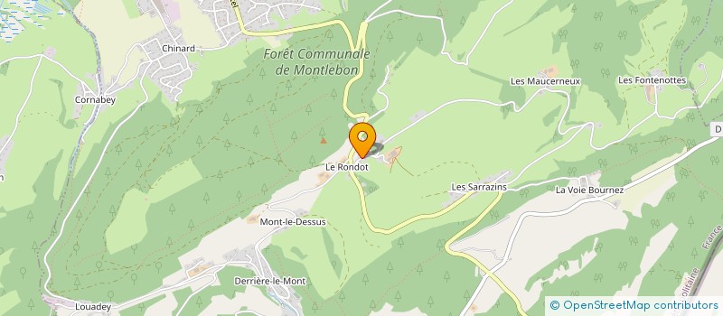 localisation de l'entreprise MONSIEUR CLAUDE BOBILLIER-CHAUMON  MONTLEBON