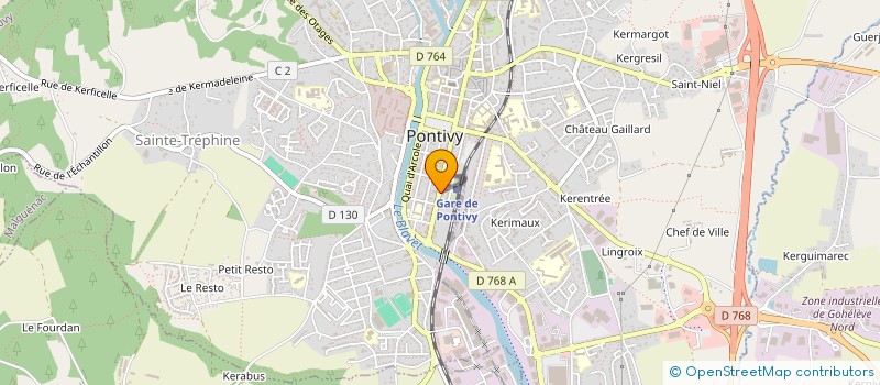 localisation de l'entreprise MONSIEUR CLAUDE BODENEZ  PONTIVY